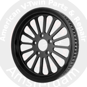 Black Spoke Pulley 66TH  X 1" Fits: 07-17 Dyna