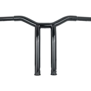 12" Dominator Raked Bar Bar 4-Hole Gloss Black 1 1/4"