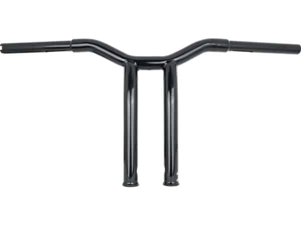 12" Dominator Raked Bar Bar 4-Hole Gloss Black 1 1/4"