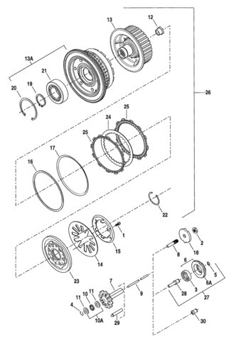 CLUTCH PARTS FOR 2006 DYNA AND 2007 THRU 2017 TWIN CAM