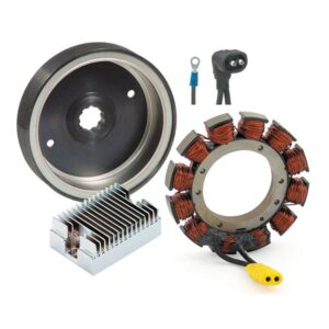 Charging alternator kit chrome; Fits: >70-99 Bigtwin