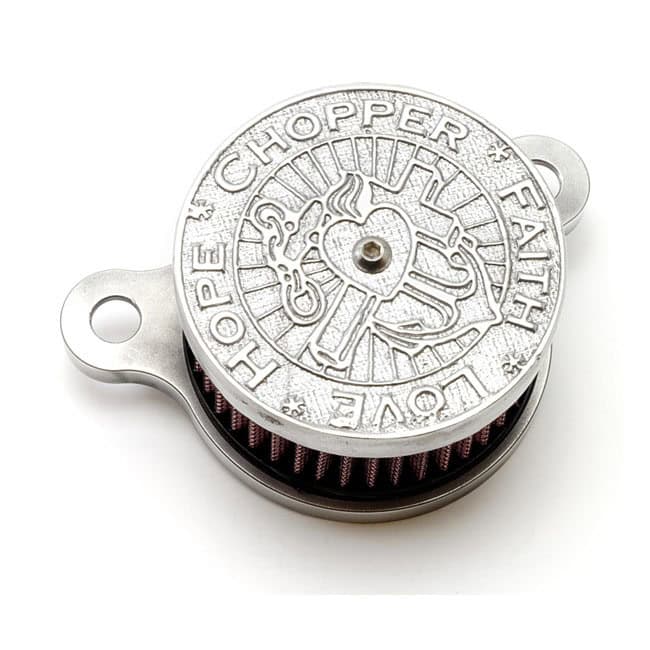 Chopper-faith-love-hope air cleaner kit aluminum or brass fits: > 91-21 xl sportster 1 Chopper-faith-love-hope air cleaner kit aluminum or brass fits: > 91-21 xl sportster