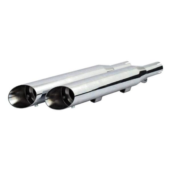 Chrome slash cut slip-on muffler : fits:> 04-13 sportster xl