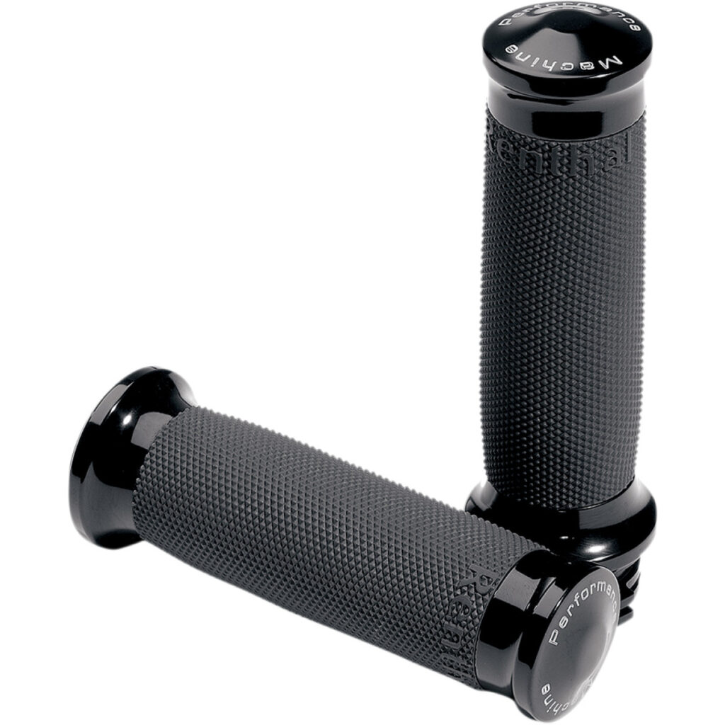 Contour Renthal Wrapped Grips Black or Chrome  Fits: > 08-21 H-D with e-throttle