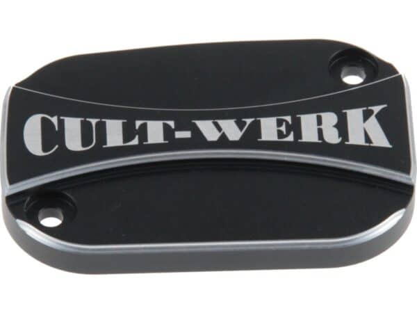 Front Brake Master Cylinder Cover WIth Cult Werk Lettering Black