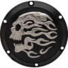 Derby cover flaming skull for xl sportster 2004 up 2