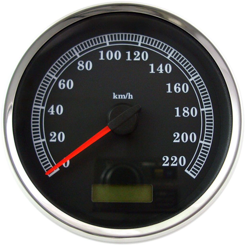 Electronic Metric Speedometer black or white face Fits:> 04-13 FLHR