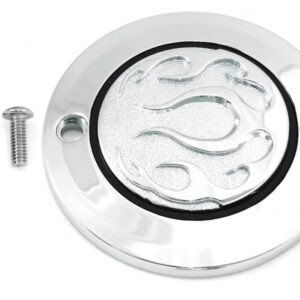 Engine Chrome 2-Hole Flame Point Cover  Fits: > 2004-2013 XL Sportster