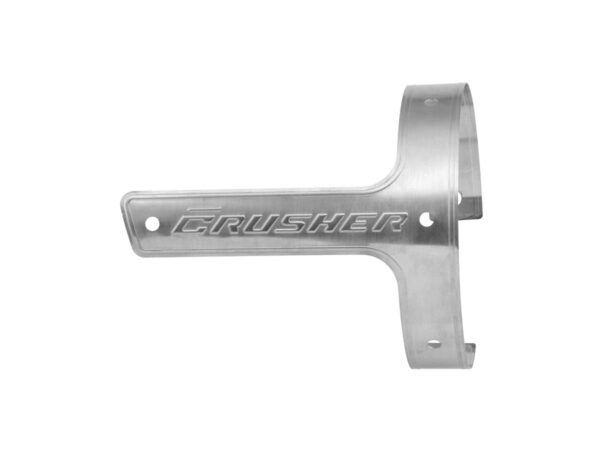 Exhaust replacement logo band right silver satin,