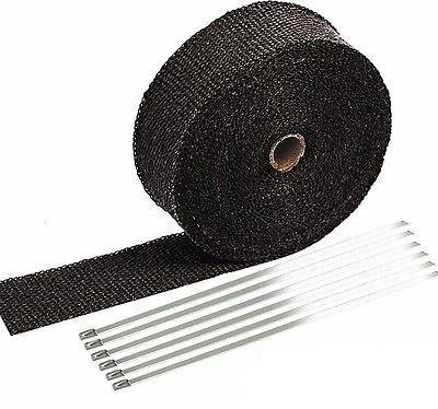 Exhaust insulating wrap. 2" wide black fits: > universal 1 Exhaust insulating wrap. 2" wide black fits: > universal
