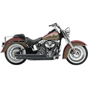 Exhaust system Slash Down with powerport chrome heat shields; For all 12-16 Dyna models (except FLD)