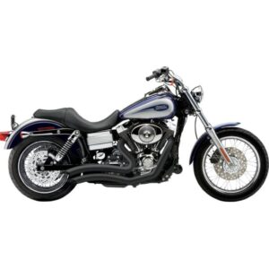 Exhaust system Speedster Short Swept black; For all 12‑16 Dyna models (except FLD)