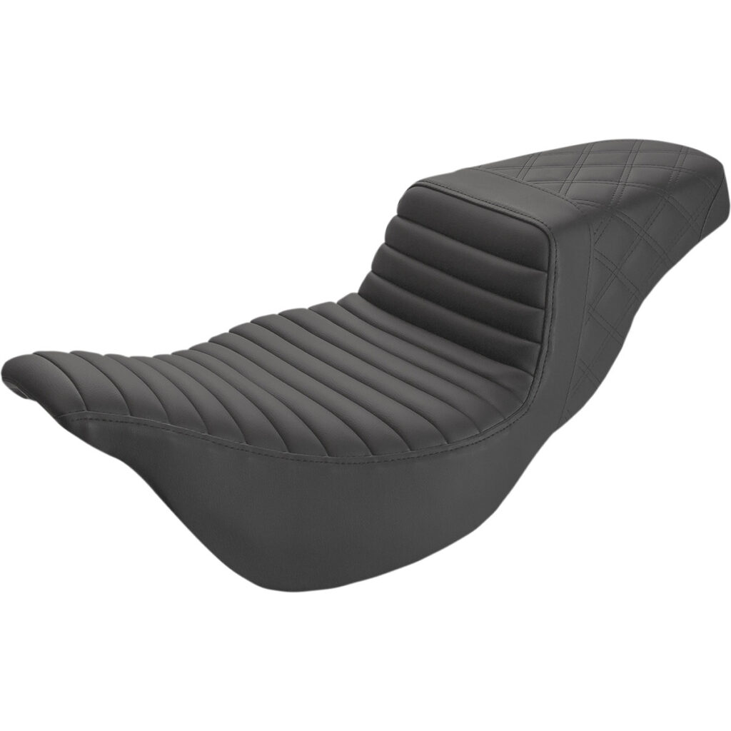 Extended reach Black or Brown Step Up Tuck and Roll/Lattice Stitched - Seat Fits: > 08‐22 Touring