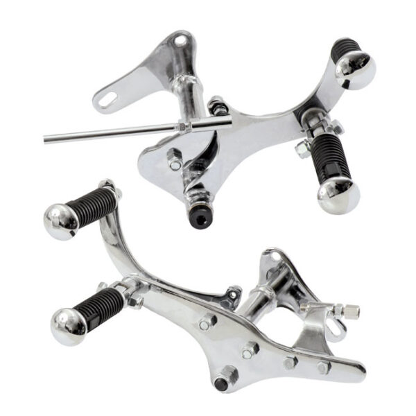 Forward control set mechanical brake chrome  fits: > 54-74 xl sportster