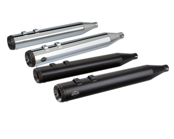 Grand national muffler 4 inch black or chrome - fits:> 17-20 flht/​flhtk/​flhr/​flhx/​fltrx/​fltru/​fltrk