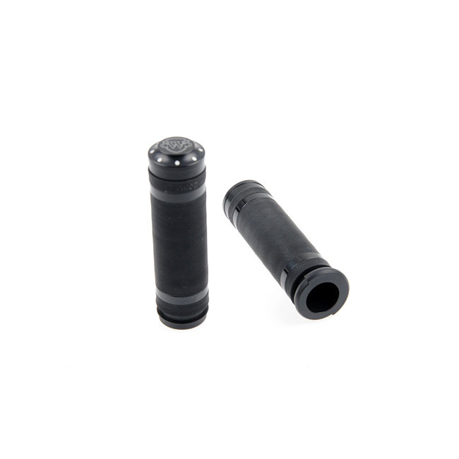 Grooved handlebar Logo Grips Black