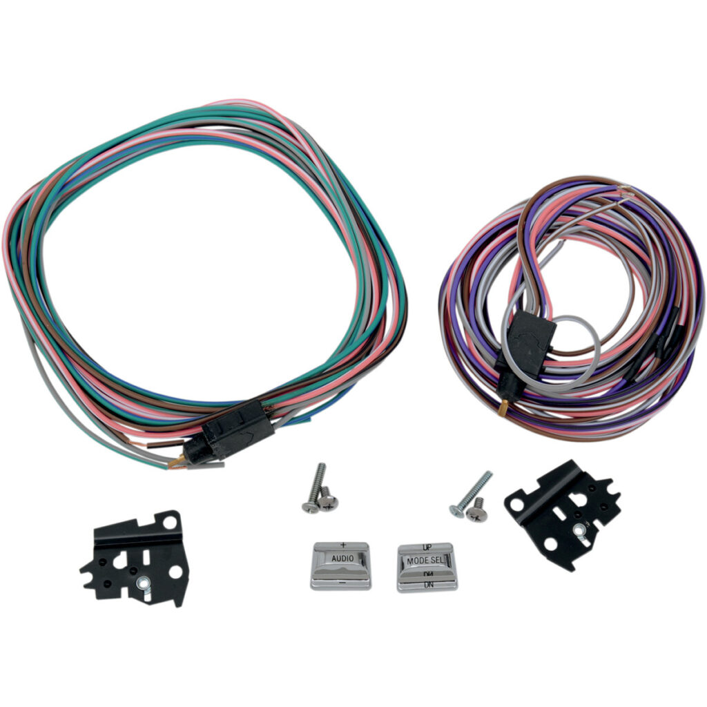 Handlebar wire radio switch kit black or chrome Fits: > 1996-2013