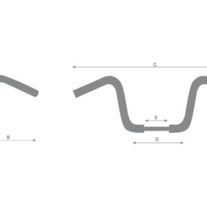 1 1/4" Fat Bagger Handlebar Non-Dimpled 3-Hole Black Powder Coated 1 1/4" Throttle By Wire Throttle Cables