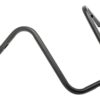 Narrow ape 40 handlebar non-dimpled 3-hole black powder coated 1" throttle cables