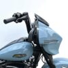 380 extra tall bagger flow bar super fat handlebar for street glide with 1" clamp diameter 3-hole gloss black powder coated 1