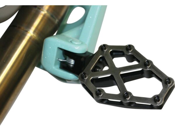 Next Level NXL Footpegs Brushed Stainless Steel Cover Black Anodized