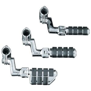 Dually ISO Highway Pegs with Offset & 1-1/4" Magnum Quick Clamps Chrome