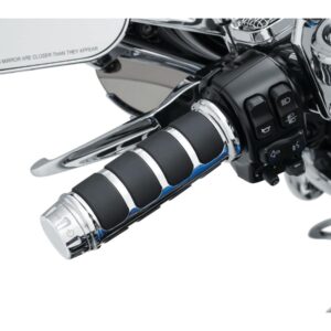 ISO Grip Covers for HD Heated Grips Chrome 1" Throttle By Wire