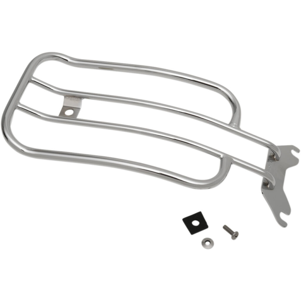 Motherwell 7" Solo Luggage Rack black or chrome Fits: > Softail 18‑20 FLHC