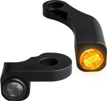 NANO Series LED Turn Signals Black or Chrome  Smoke LED Fits: > 18-20 Softail