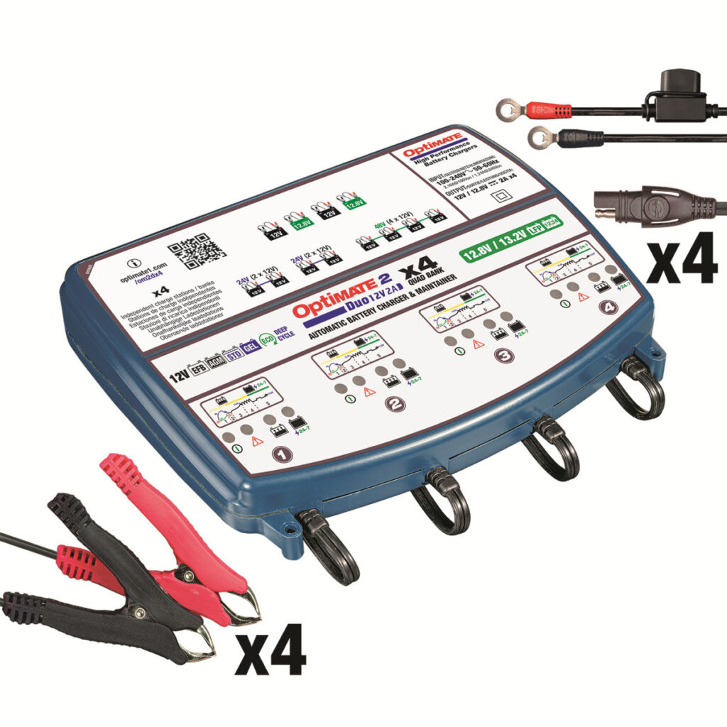 Optimate 2 Battery Chargers duo 4-banks