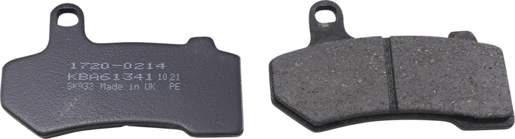 Organic brake pads  Fits: > Front: 08-21 Touring; 09-13 & 19-21 Trikes. Front & rear: 06-17 V-Rod