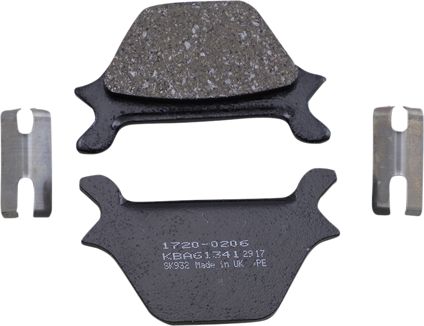 Organic brake pads Fits: > Rear Late 87-99 Bigtwin