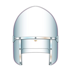'Peaked' Beaded Heavy Duty™ Windshield Fits: > 49-59 FL