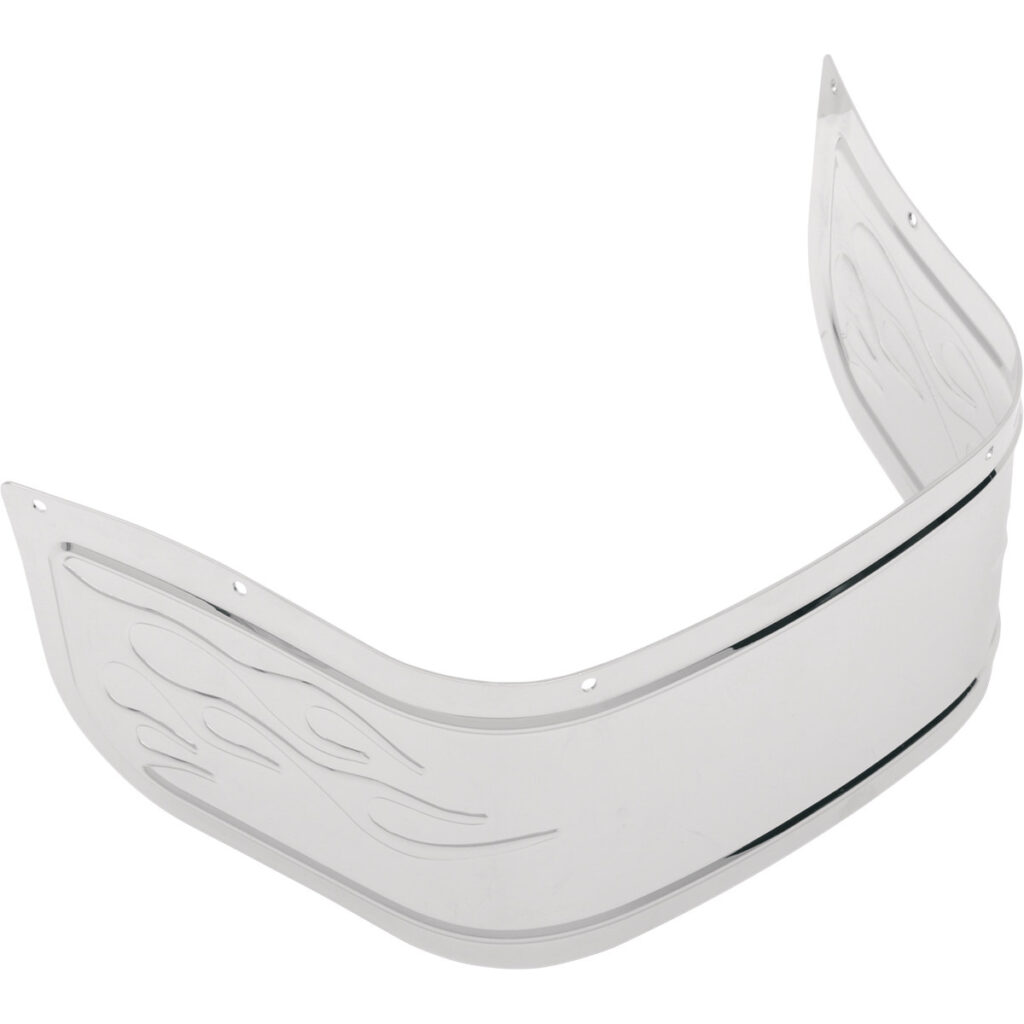 Plated Steel Front Fender Skirt fits 09‐13 FLT/​FLHT/​FLHTCUTG With OEM Fender Skirt