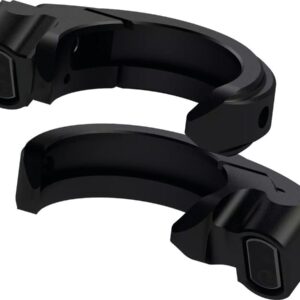 Quick-Stripe Turn Signal Set 41mm Black Powder Coated Tinted LED