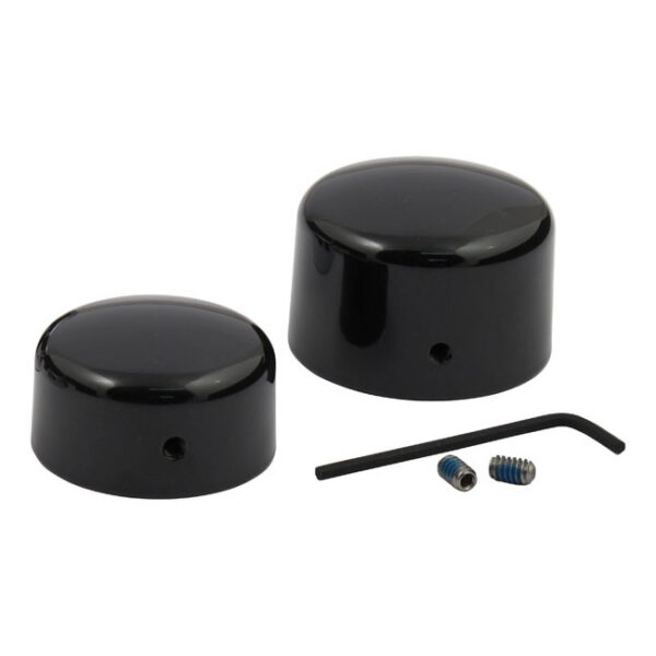 Rear axle nut cap black or chrome fits: > 08-17 softail