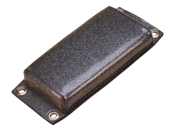 Retro smooth pillion pad charcoal synthetic leather,