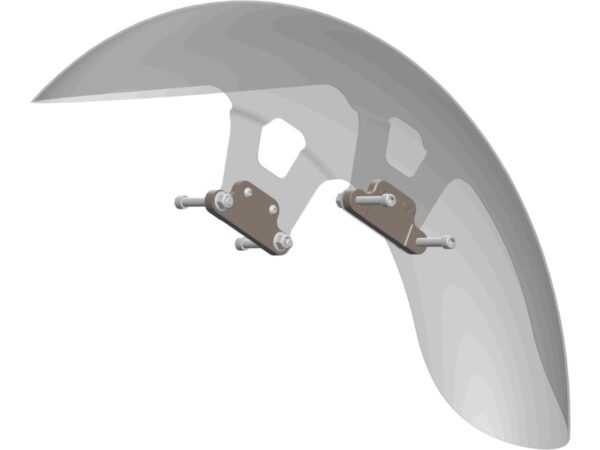 Street-Cut 21" Steel Front Fender for Touring Models Raw