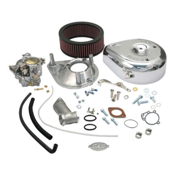 S&s super e  carburetor kit include air filter and manifold fits: > 55-65 panhead