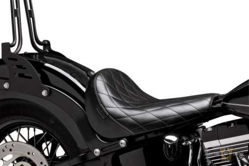 Seat Bare Bone Solo diamond: Fits: > 11-13 FXS Softail Blackline; 12-17 FLS/S Softail Slim