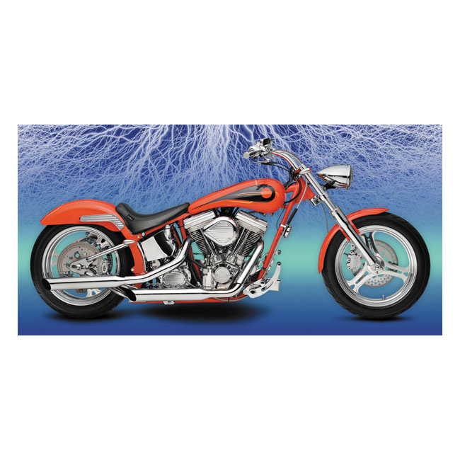 Slash Cut exhaust (38"). Chrome Fits: > 70-84 FX Shovel