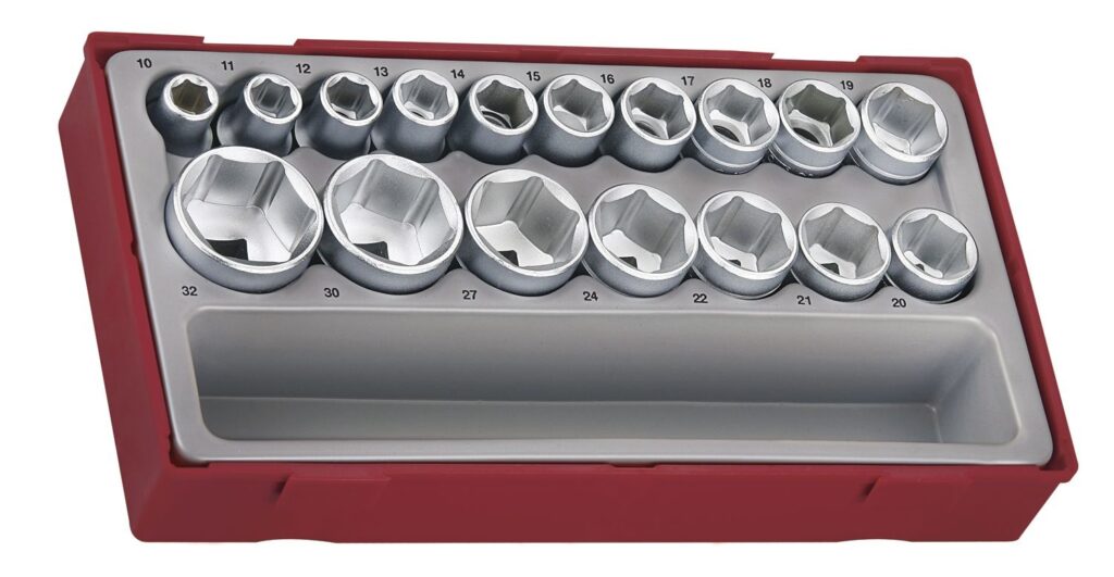 Socket set 6-sides Fits: > Universal