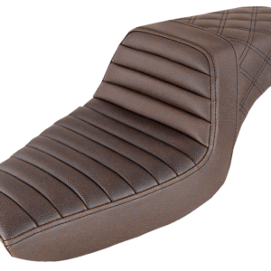 Step-Up  Front Tuck-n-Roll  Brown Fits:> 04-22 XL Sportster Custom