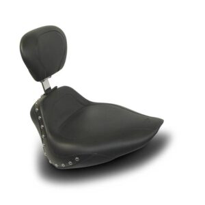 Studded Sport Solo Seat with Backrest  Fits:> Softail 2000-2017 [Fender Mount]