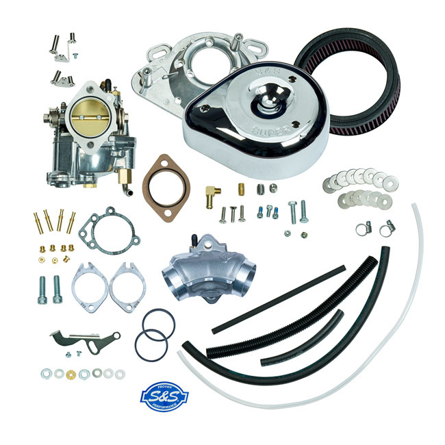 Super E  carburetor kit include air filter and manifold Fits:  84-92 Evo Bigtwin