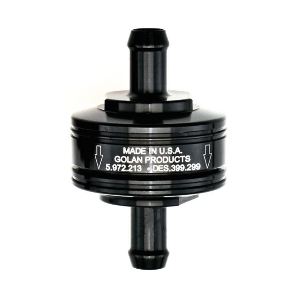 Super mini fuel filter 1/4" (6 mm) clear or black anodized