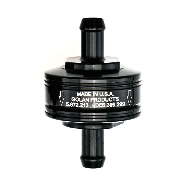 Super mini fuel filter 1/4" (6 mm) Clear or Black anodized