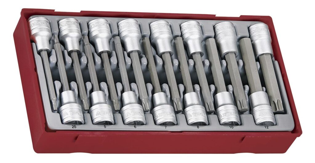 TTTXH15 15 Piece 1/2" Drive  Socket bits Hex-Torx long