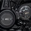 Front pulley cover for sportster s and nightster sp-s design black cut