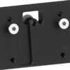 Mid-mount license plate base plate adapter black